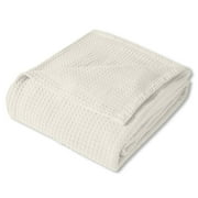 Sweet Home Collection Off-White Cotton Woven Bed Blanket, Full/Queen